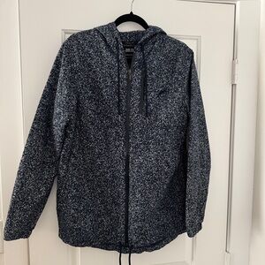 Publish Men's Navy Speckled Zip-Up Hooded Jacket